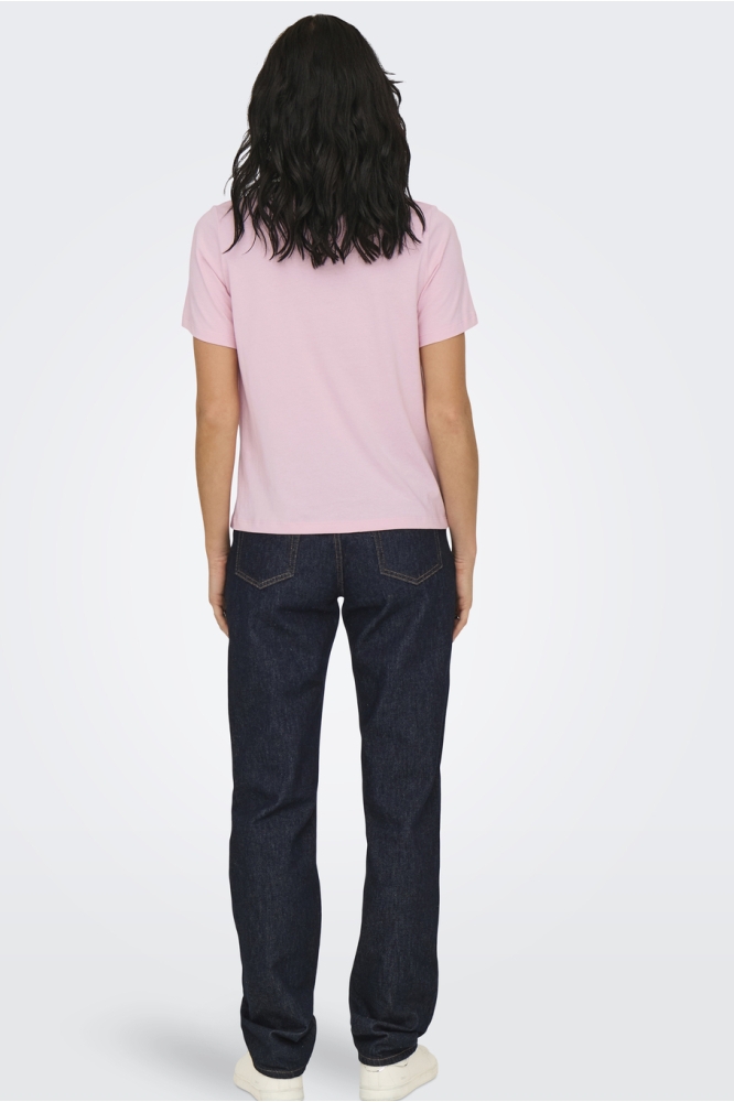 JDYPISA S/S PRINT TOP JRS NOOS 15298612 PARFAIT PINK/BITTERSWEET